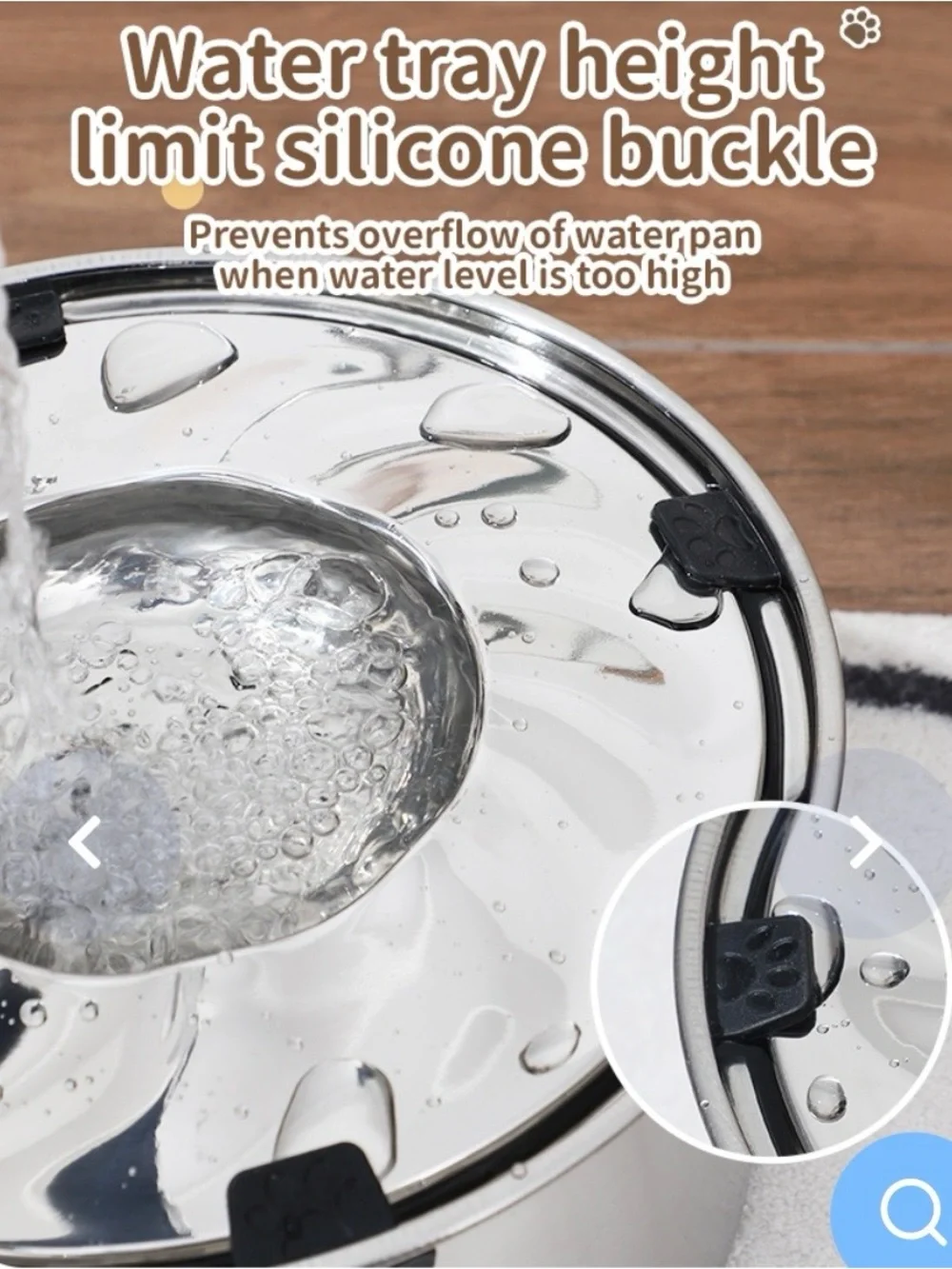 Stainless Steel Dog Water Bowl - Silver - Brand: